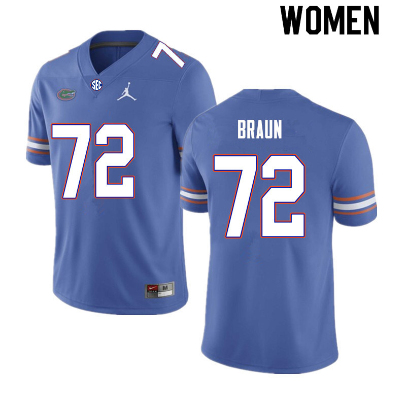 Women #72 Josh Braun Florida Gators College Football Jerseys Sale-Royal - Click Image to Close